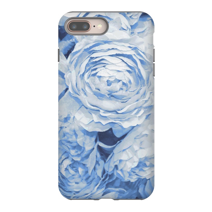 iPhone 8 plus StrongFit Blue roses by Julia Grifol