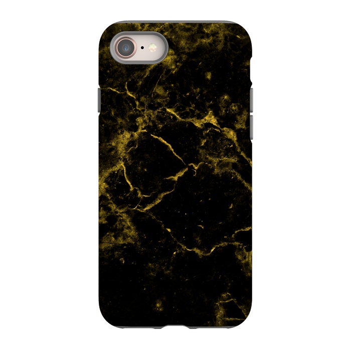 iPhone 8 StrongFit Black and Gold Marble by Alemi
