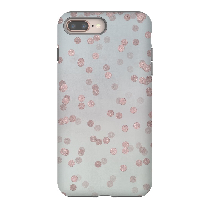 iPhone 8 plus StrongFit Rose Gold Glitter Dots by Andrea Haase