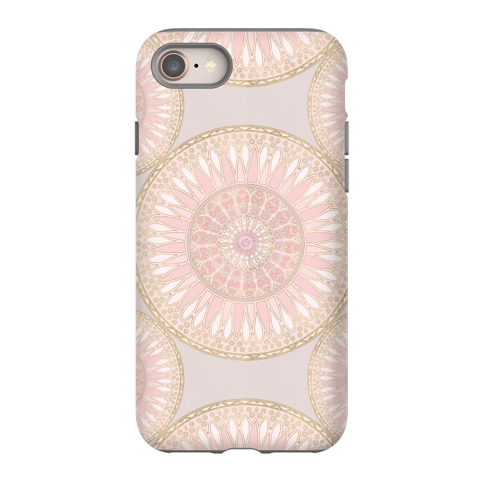 iPhone 8 StrongFit Golden Touch Mandala Pattern by Andrea Haase