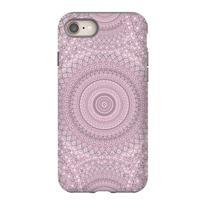 iPhone 8 StrongFit Pastel Pink Mandala Art by Andrea Haase