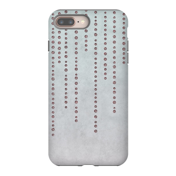iPhone 8 plus StrongFit Soft Pink Rhinestone Embellishment by Andrea Haase