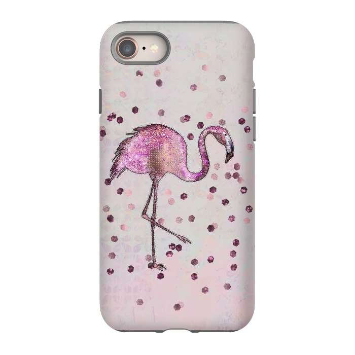 iPhone 8 StrongFit Glamorous Flamingo by Andrea Haase