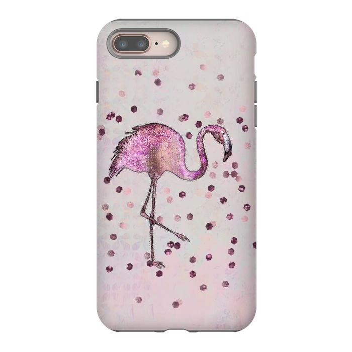 iPhone 8 plus StrongFit Glamorous Flamingo by Andrea Haase