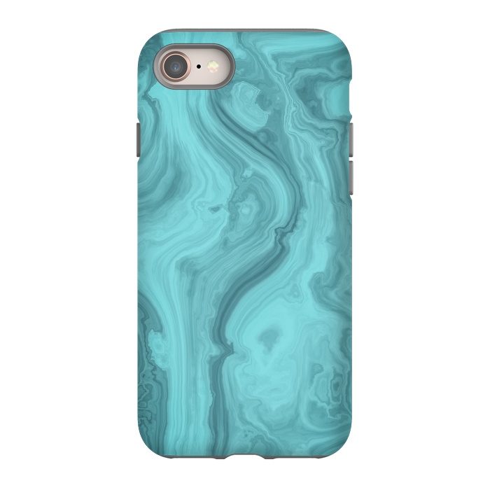 iPhone 8 StrongFit Turquoise Marble 2 by Andrea Haase
