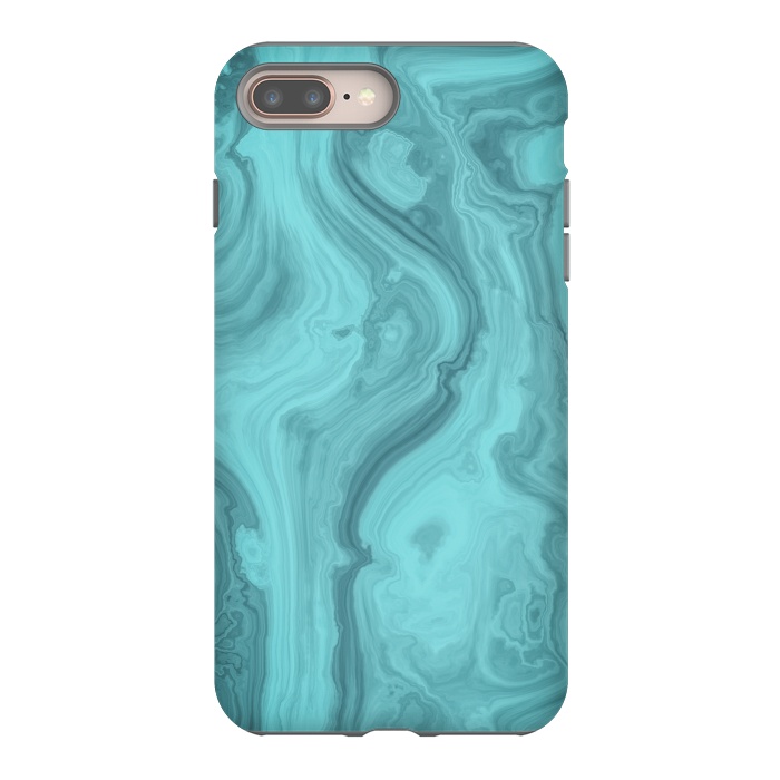 iPhone 8 plus StrongFit Turquoise Marble 2 by Andrea Haase