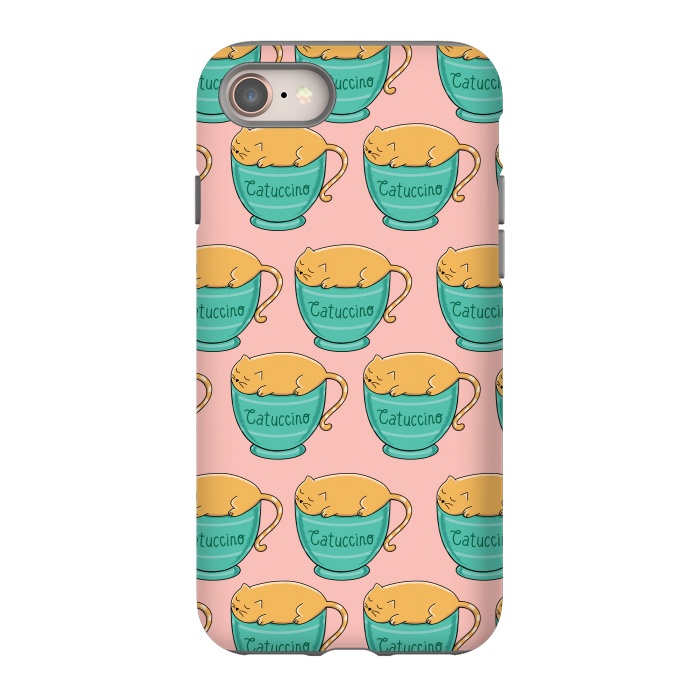 iPhone 8 StrongFit Catuccino Pattern 2 by Coffee Man