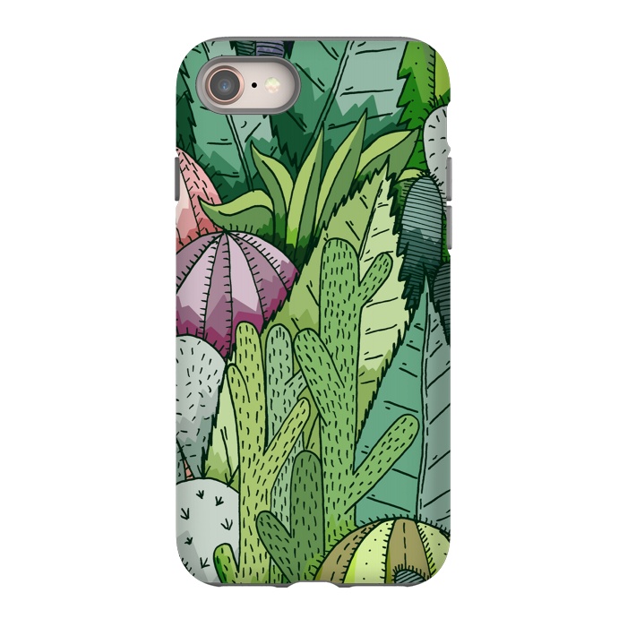 iPhone 8 StrongFit Cactus Garden by Steve Wade (Swade)