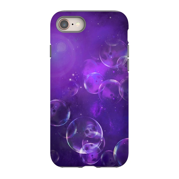 iPhone 8 StrongFit Surreal Purple Bubbles by Andrea Haase