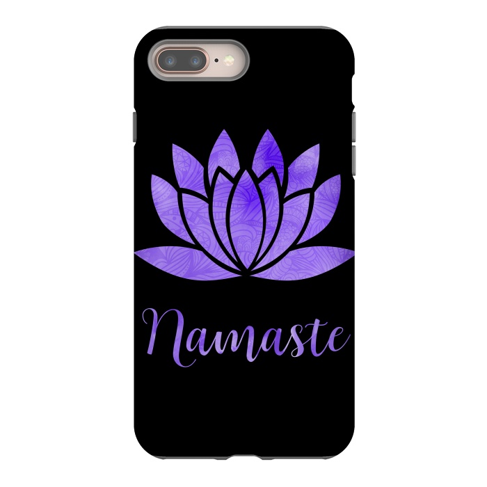iPhone 8 plus StrongFit Namaste Lotus Flower by Andrea Haase
