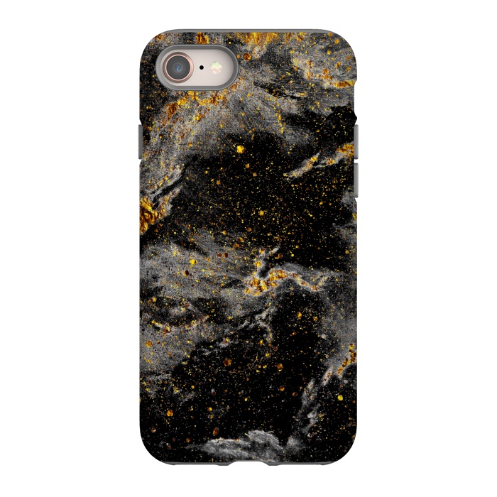 iPhone 8 StrongFit Galaxy Black Gold by Gringoface Designs