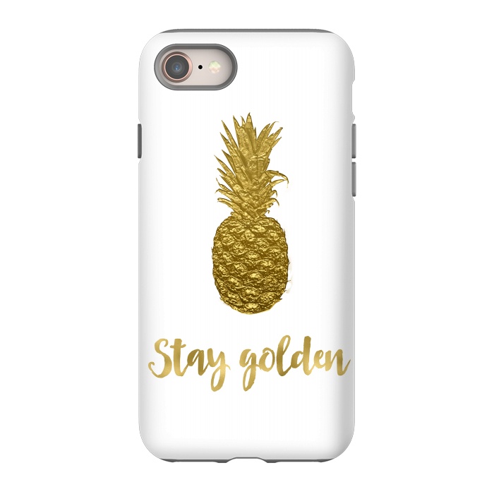 iPhone 8 StrongFit Stay Golden Precious Pineapple by Andrea Haase