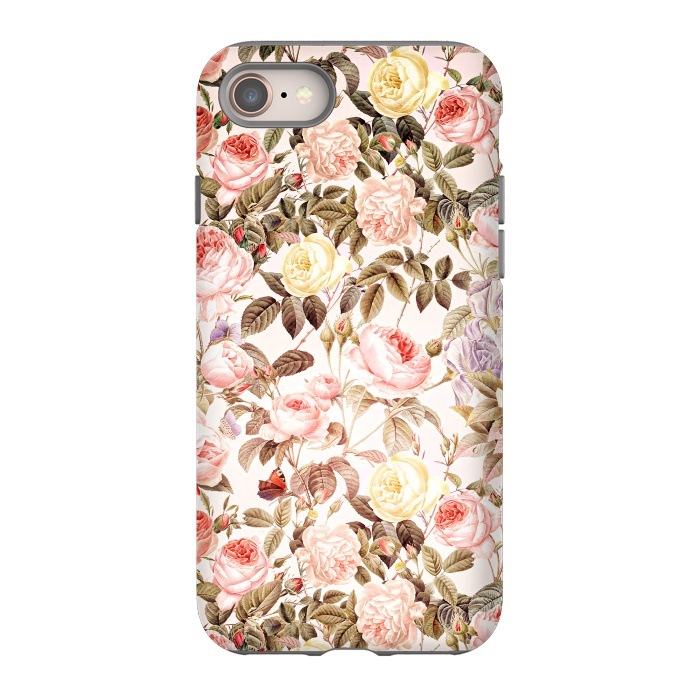iPhone 8 StrongFit Vintage Roses Pattern by  Utart