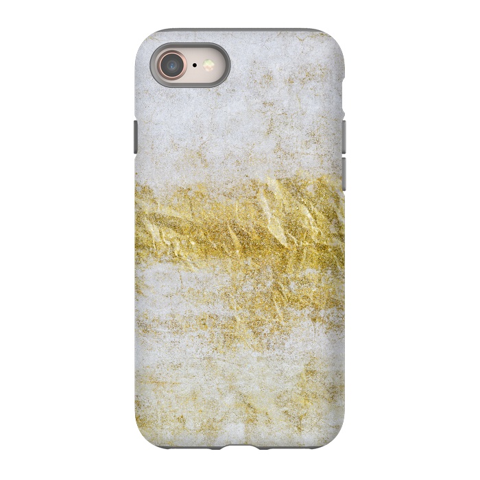 iPhone 8 StrongFit Concrete And Gold 2 by Andrea Haase