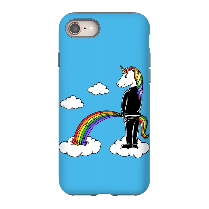 iPhone 8 StrongFit Unicorn Rainbow Blue by Coffee Man