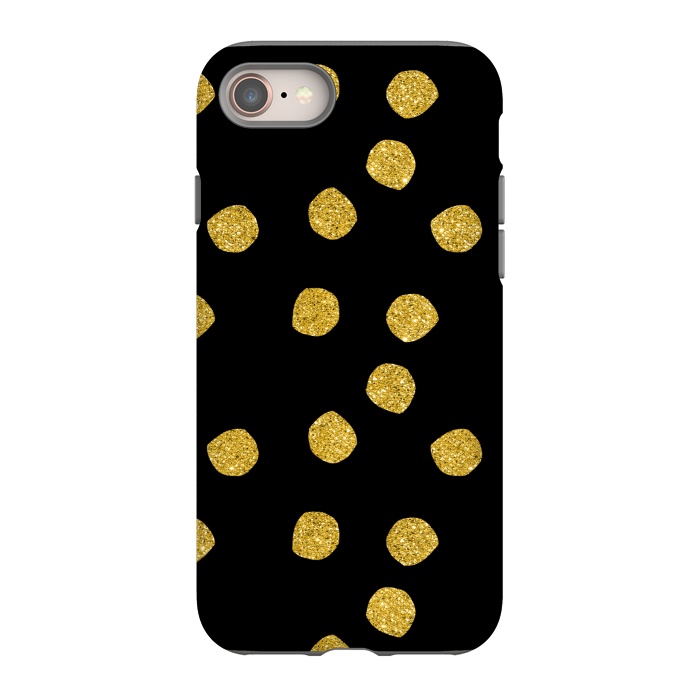 iPhone 8 StrongFit Golden Glamour Dots by Andrea Haase