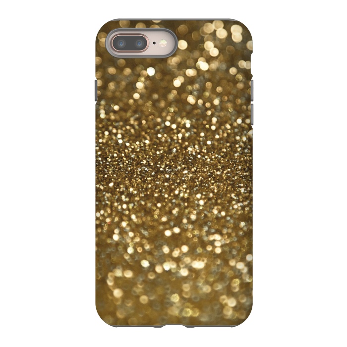 iPhone 8 plus StrongFit Glittering Faux Gold Glitter by Andrea Haase