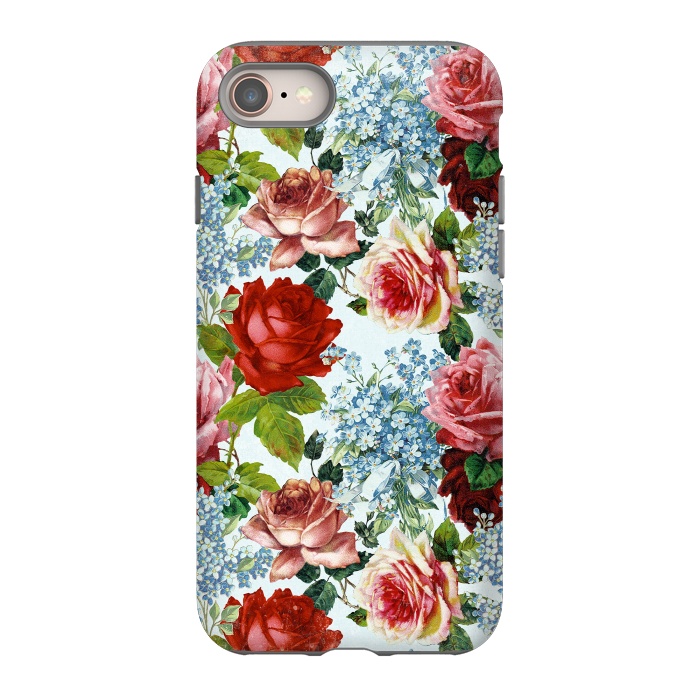 iPhone 8 StrongFit Vintage roses and Forget Me Not by  Utart