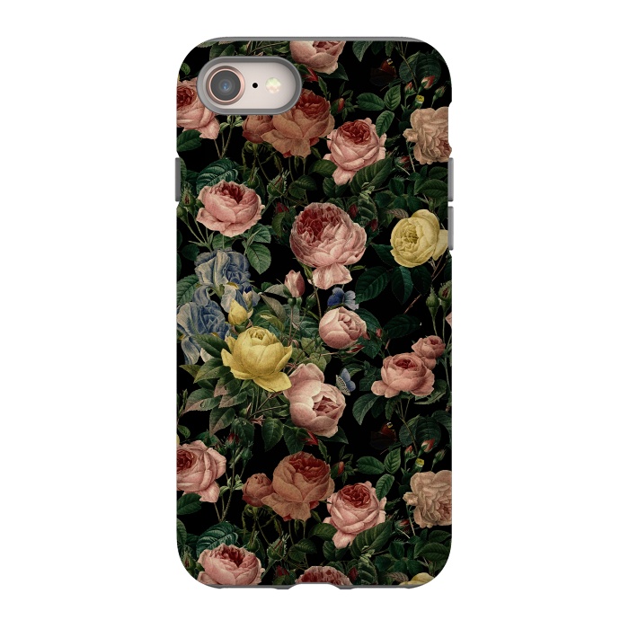 iPhone 8 StrongFit Night Vintage Roses by  Utart
