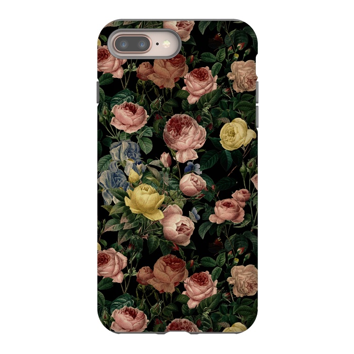 iPhone 8 plus StrongFit Night Vintage Roses by  Utart
