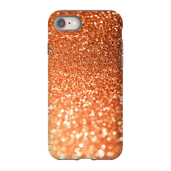 iPhone 8 StrongFit Peach Faux Glitter by  Utart