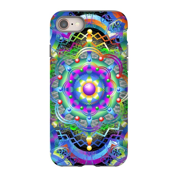 iPhone 8 StrongFit Mandala Universe Psychedelic  by BluedarkArt