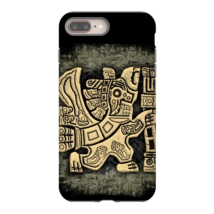 iPhone 8 plus StrongFit Aztec Eagle Warrior by BluedarkArt