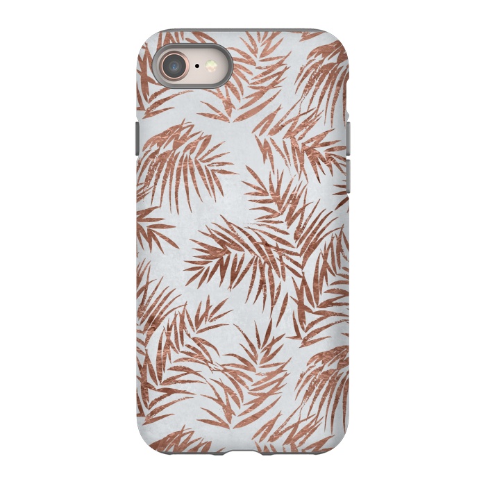 iPhone 8 StrongFit Copper Palm Leaves 2 by Andrea Haase