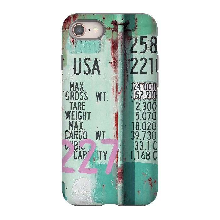 iPhone 8 StrongFit Turquoise Grafitti Container by Andrea Haase