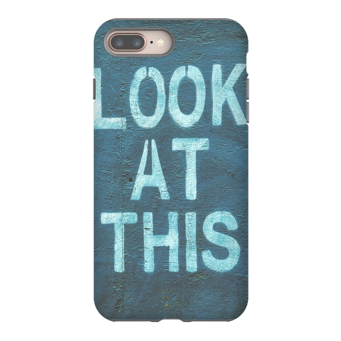 iPhone 8 plus StrongFit Look At This Teal Urban Art by Andrea Haase