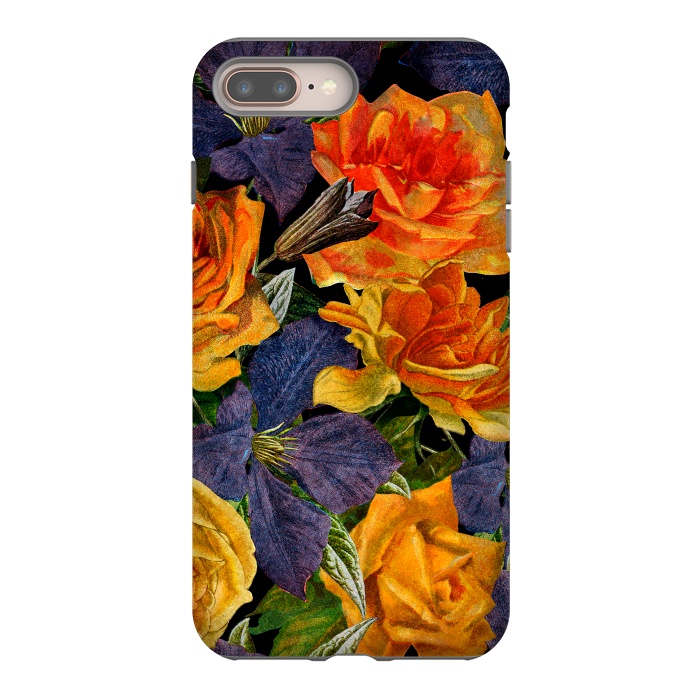 iPhone 8 plus StrongFit Clematis and Yellow Vintage Roses by  Utart