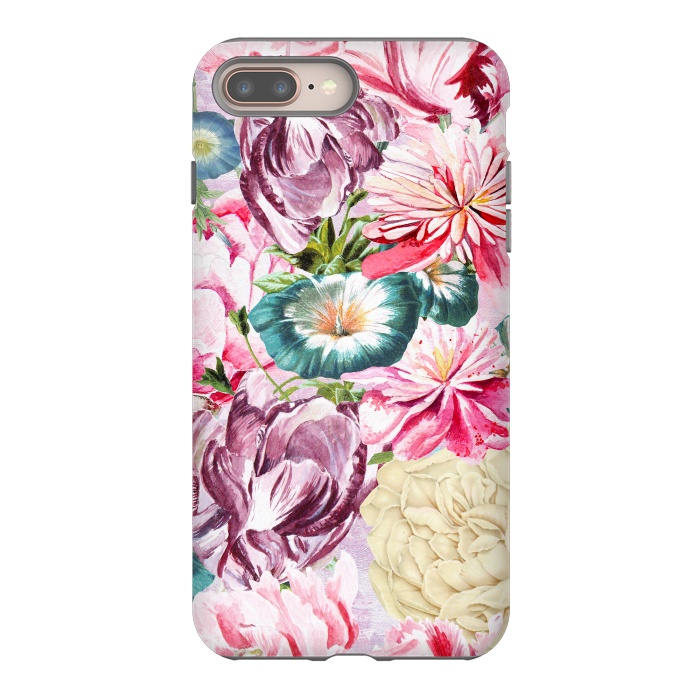 iPhone 8 plus StrongFit Beautiful Pastel Vintage Spring Flowers by  Utart