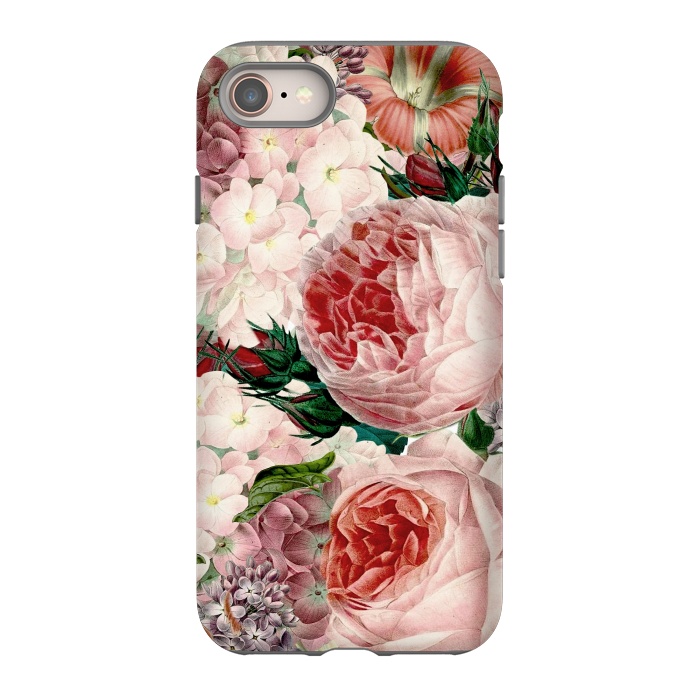 iPhone 8 StrongFit Roses and Hydrangea Pattern by  Utart