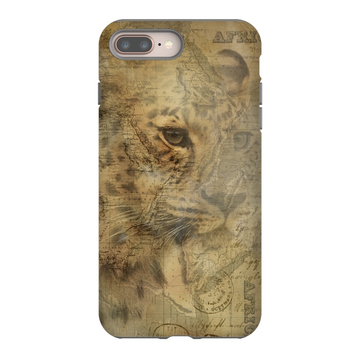 iPhone 8 plus StrongFit Cheetah Vintage Style by Andrea Haase