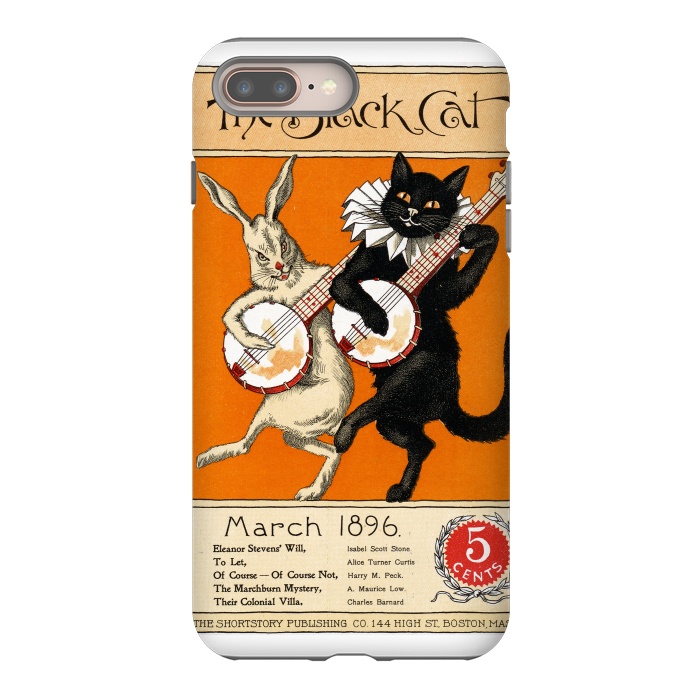 iPhone 8 plus StrongFit Cat And Rabbit Vintage Poster by Andrea Haase