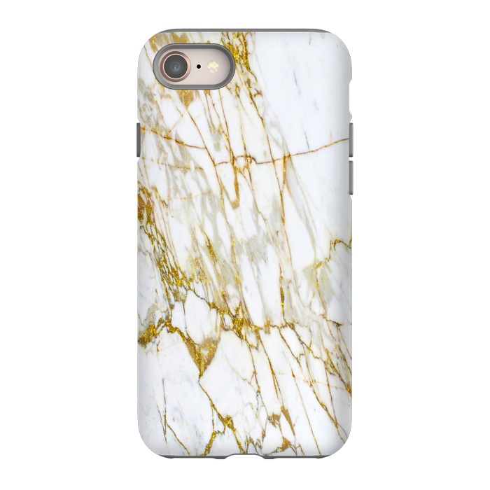 iPhone 8 StrongFit white gold marble by haroulita
