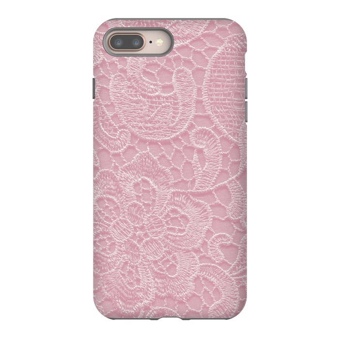 iPhone 8 plus StrongFit Pink Lace by Andrea Haase