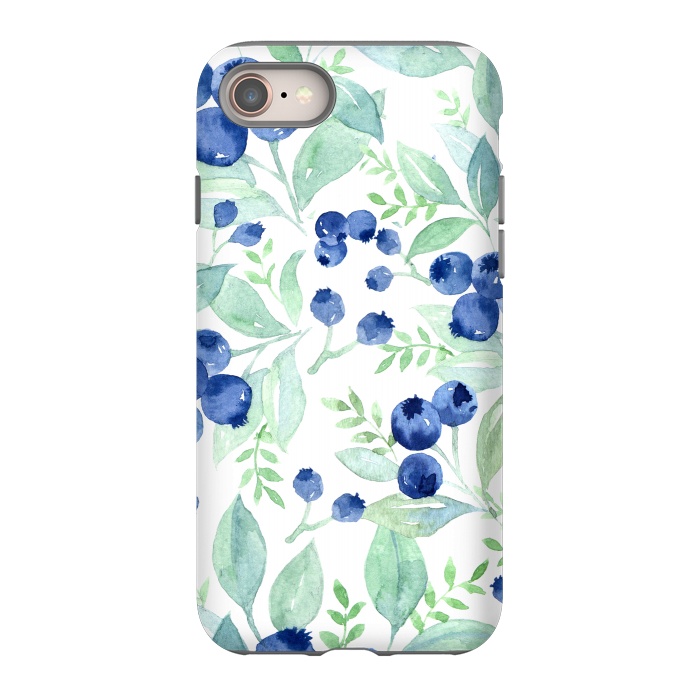 iPhone 8 StrongFit Blue Berry Pattern by  Utart