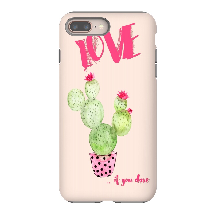 iPhone 8 plus StrongFit Love if you dare- Cactus by  Utart