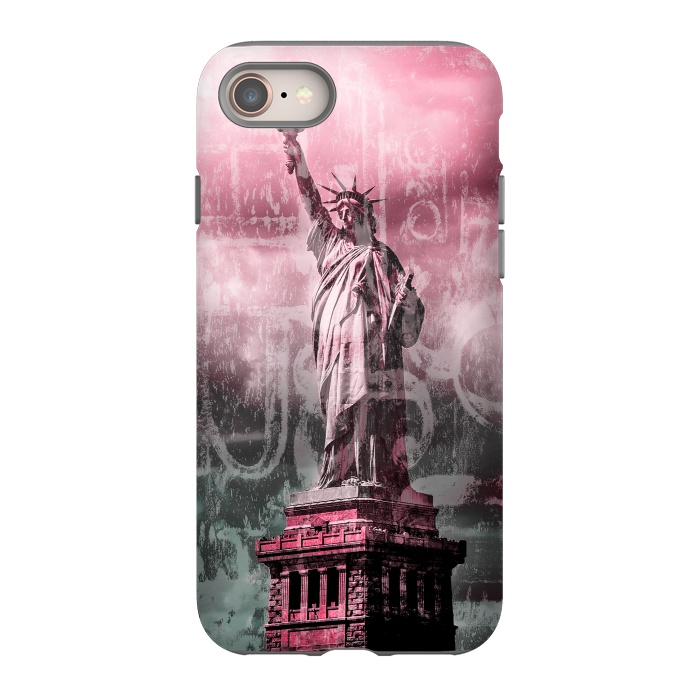 iPhone 8 StrongFit Statue Of Liberty Mixed Media Art by Andrea Haase