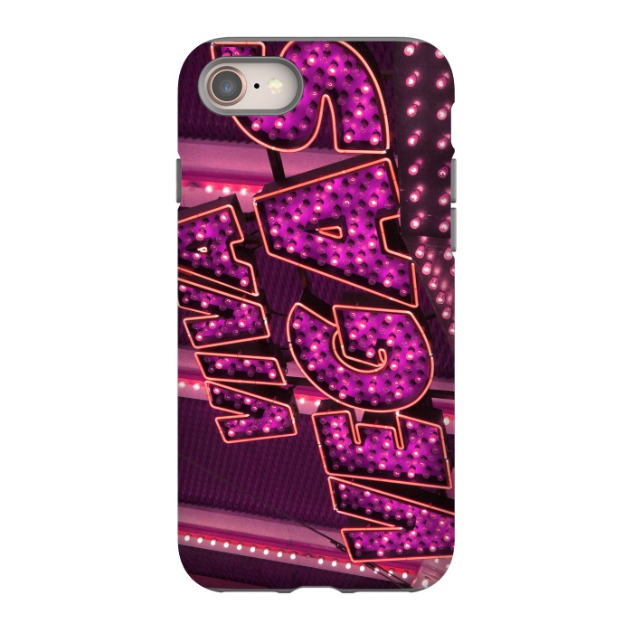 iPhone 8 StrongFit Pink Las Vegas Neon Sign by Andrea Haase