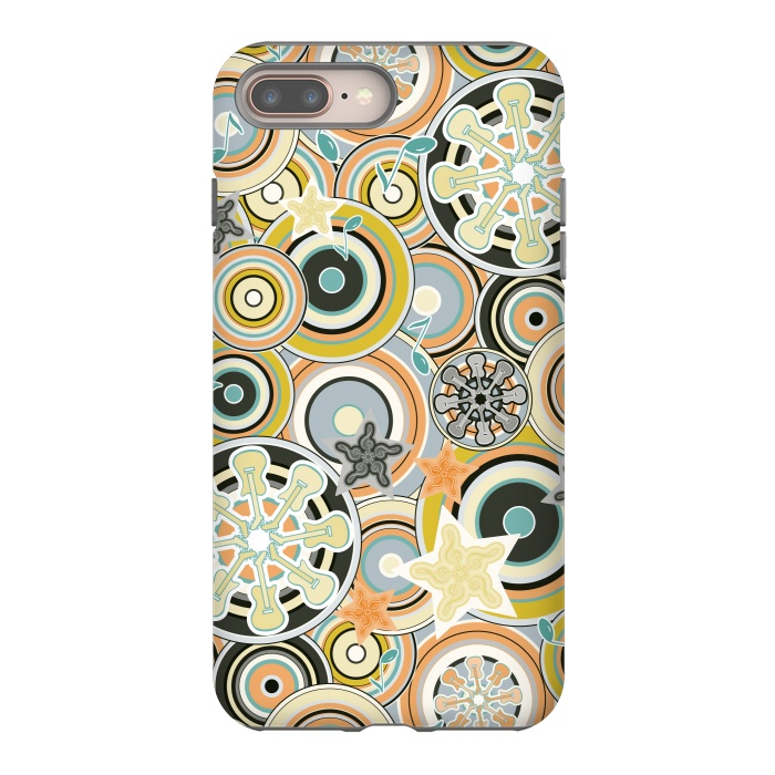 iPhone 8 plus StrongFit Glam Boho Rock in Navy and Green by Paula Ohreen