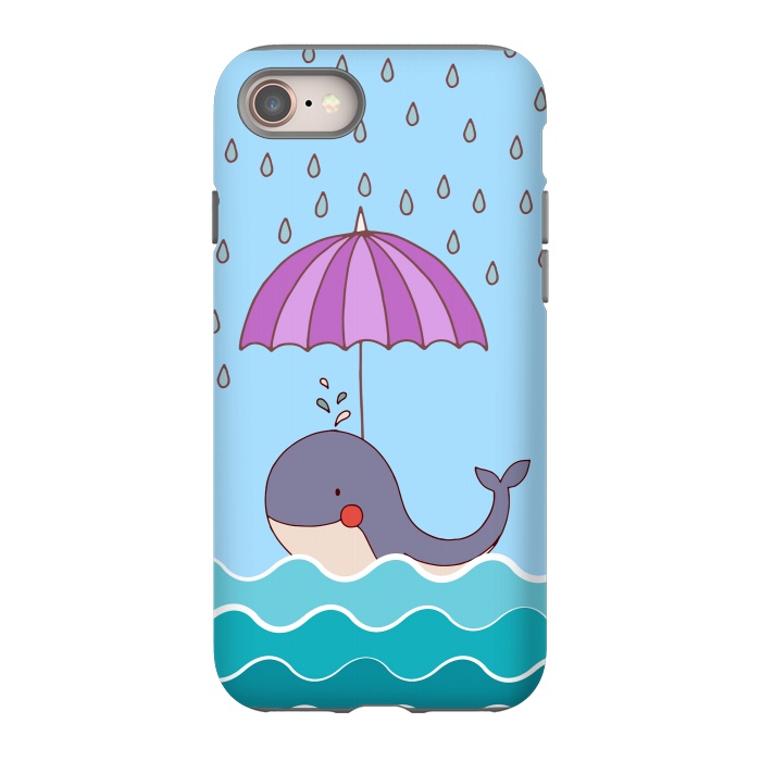 iPhone 8 StrongFit Swimming Whale by Creativeaxle