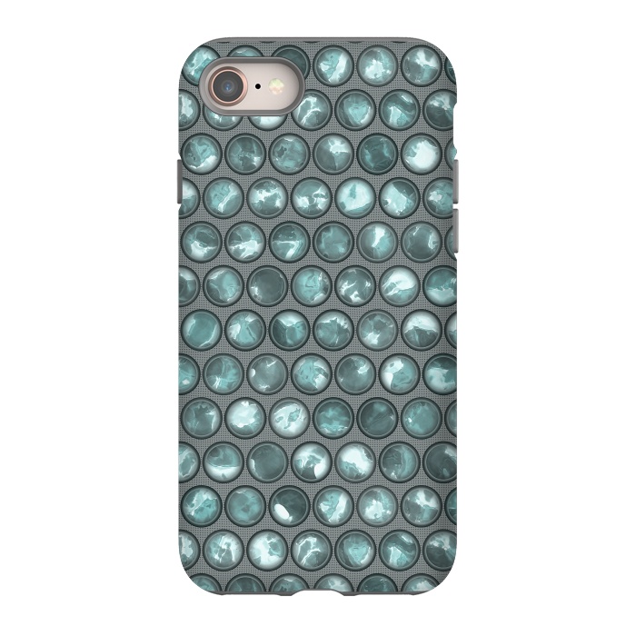 iPhone 8 StrongFit Green Glass Bead Pattern by Andrea Haase