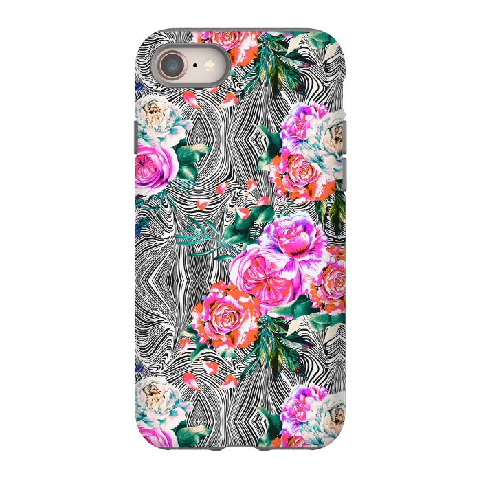 iPhone 8 StrongFit Flowery on linear mosaic by Mmartabc