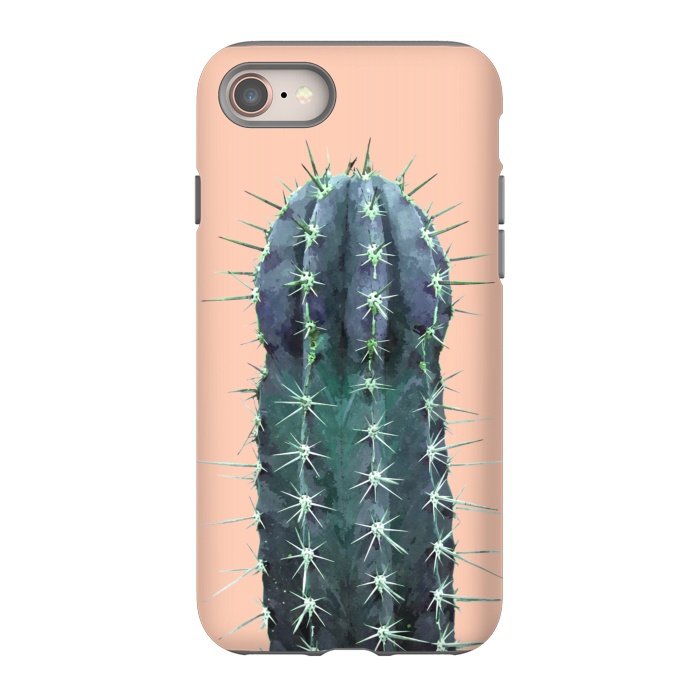 iPhone 8 StrongFit Cactus Illustration Pink Background by Alemi