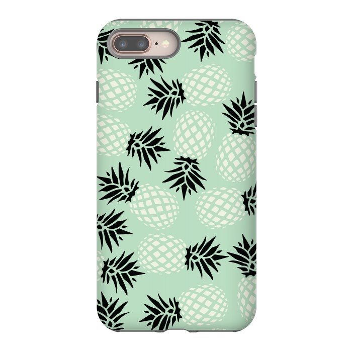 iPhone 8 plus StrongFit Pineapple Mint Pattern 023 by Jelena Obradovic