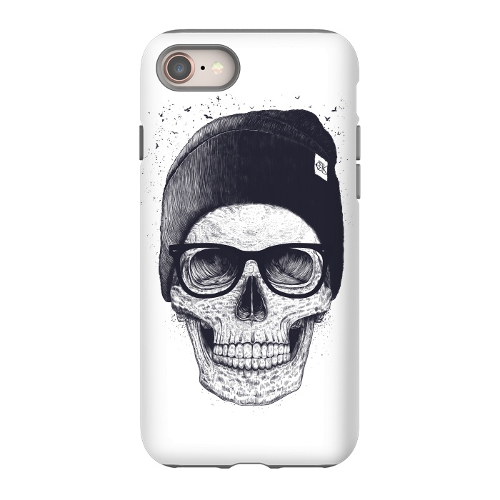iPhone 8 StrongFit Black skull in hat by kodamorkovkart