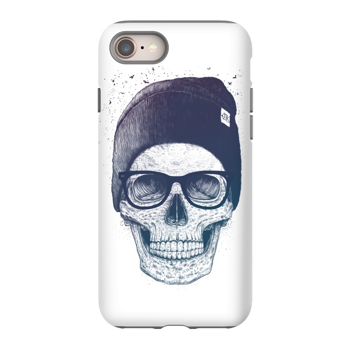 iPhone 8 StrongFit Colorful skull in hat by kodamorkovkart