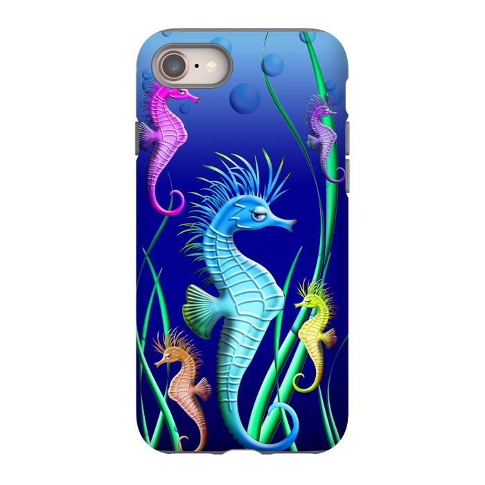 iPhone 8 StrongFit Seahorses Underwater Scenery by BluedarkArt